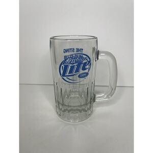 Vintage‎ MILLER LITE Beer Glass Mug The Sting Mug Club 2005/2006
